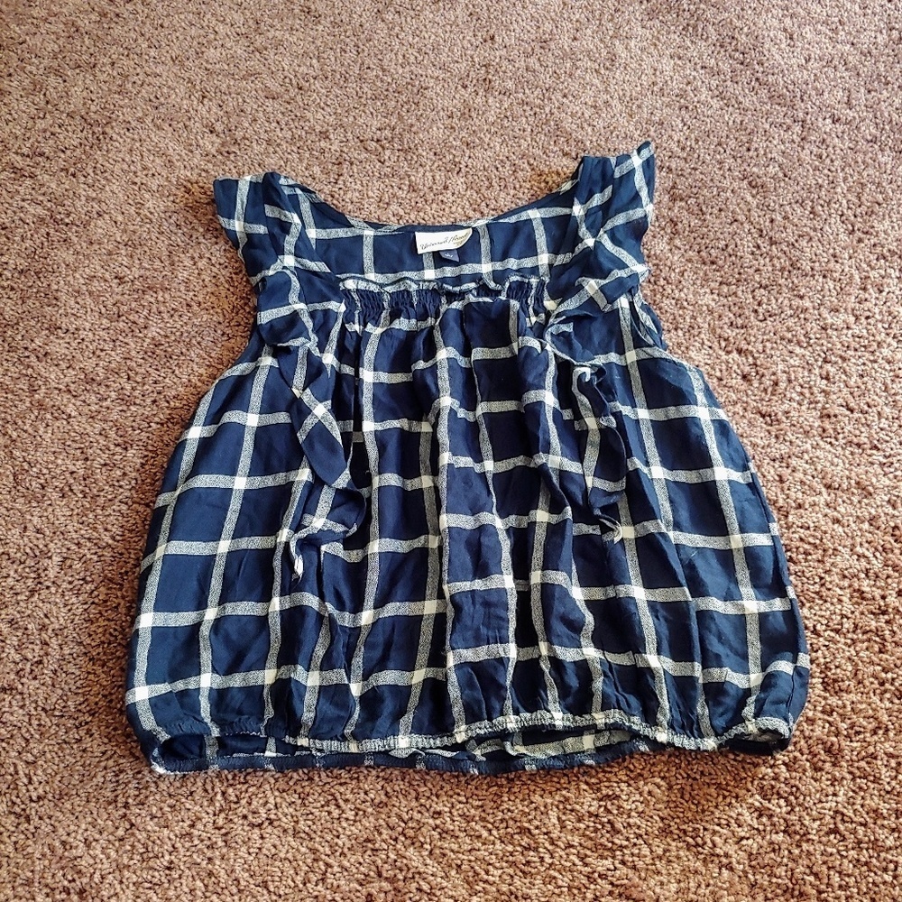 Universal thread navy&white country girl cute top